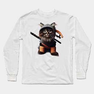 Darling Ninja Kitty Ninja Cat Long Sleeve T-Shirt